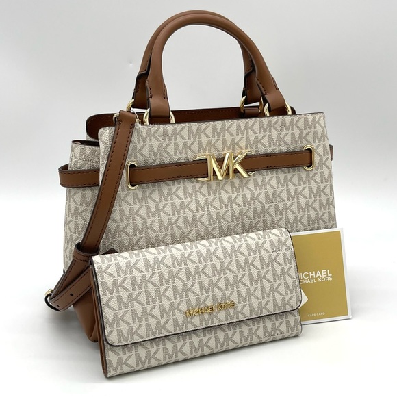 Michael Kors Handbags - Michael Kors Reed Small Satchel Crossbody Bag & Trifold Wallet